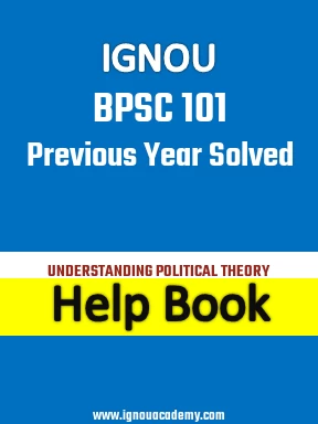 IGNOU BPSC 101 Previous Year Solved Question Paper